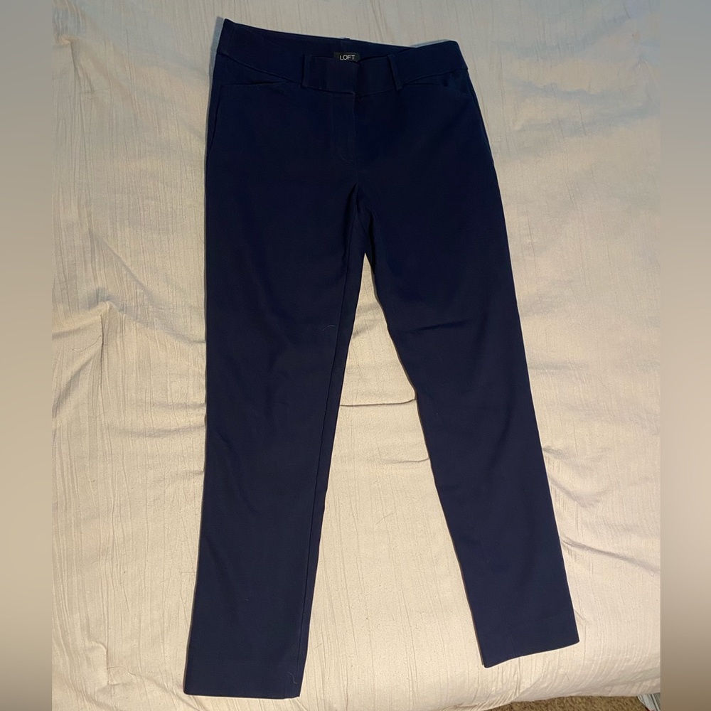 Loft Marisa skinny work pant in navy